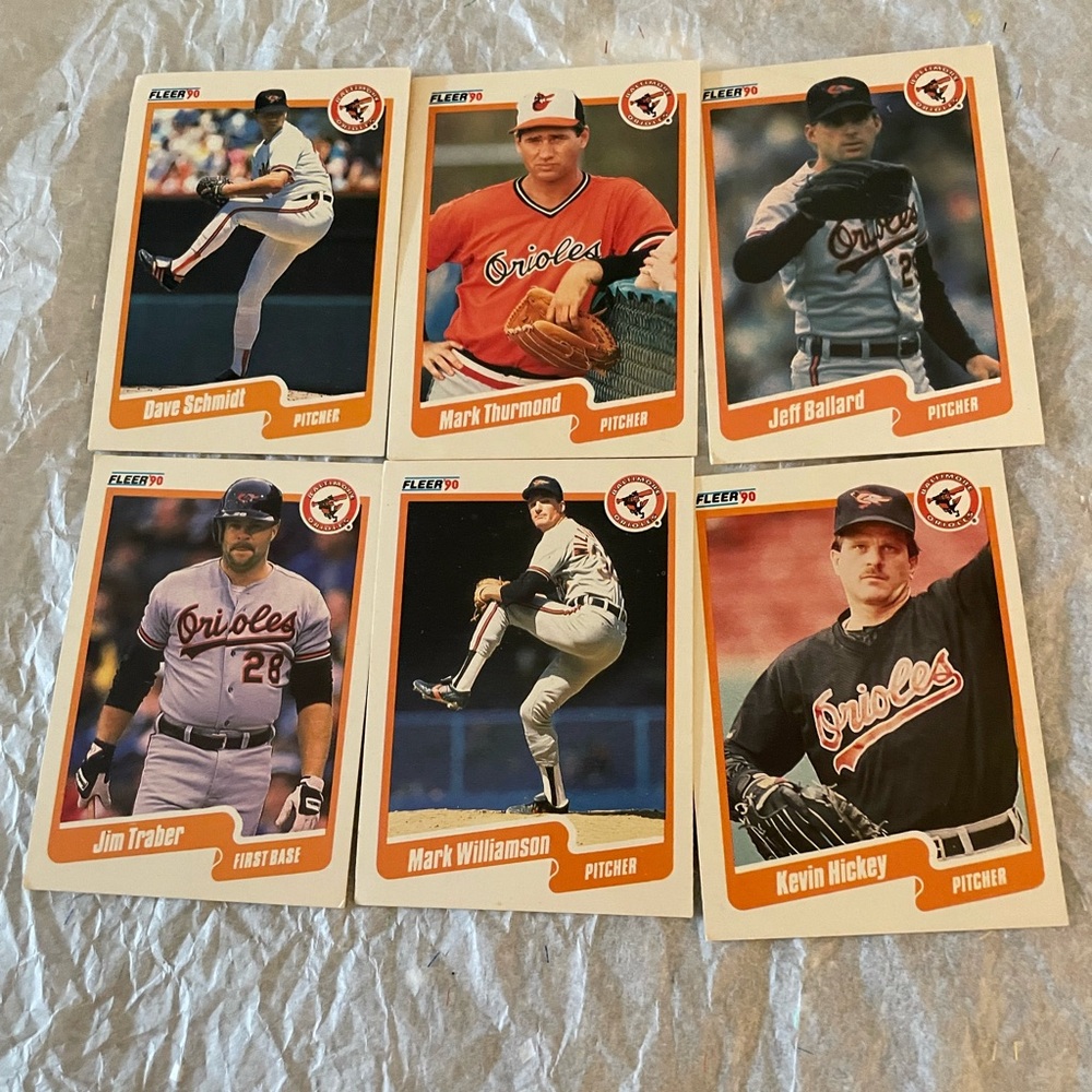 1️⃣9️⃣9️⃣0️⃣FLEER ORIOLES BASEBALL ⚾️ CARDS